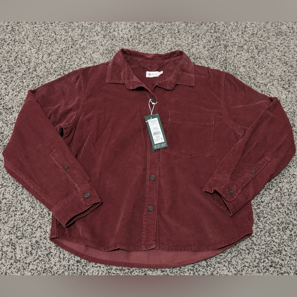 Alpine Design Women's Burgundy Corduroy Shirt